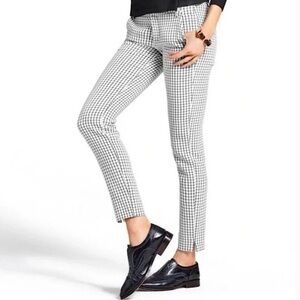 Cabi Windowpane Plaid Trousers Black White 3203 Size 2